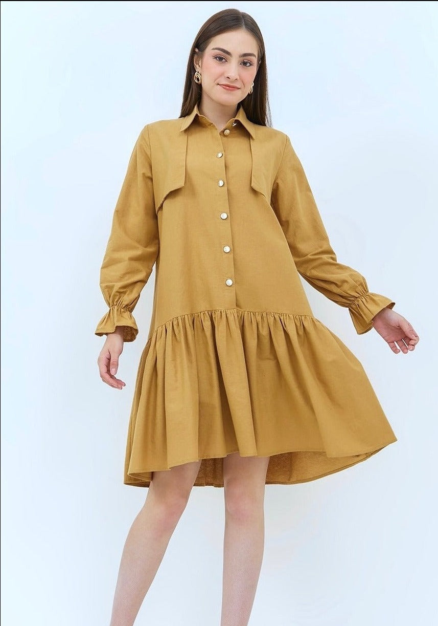 Lamera Studio Look 50 Shirt dress in khaki