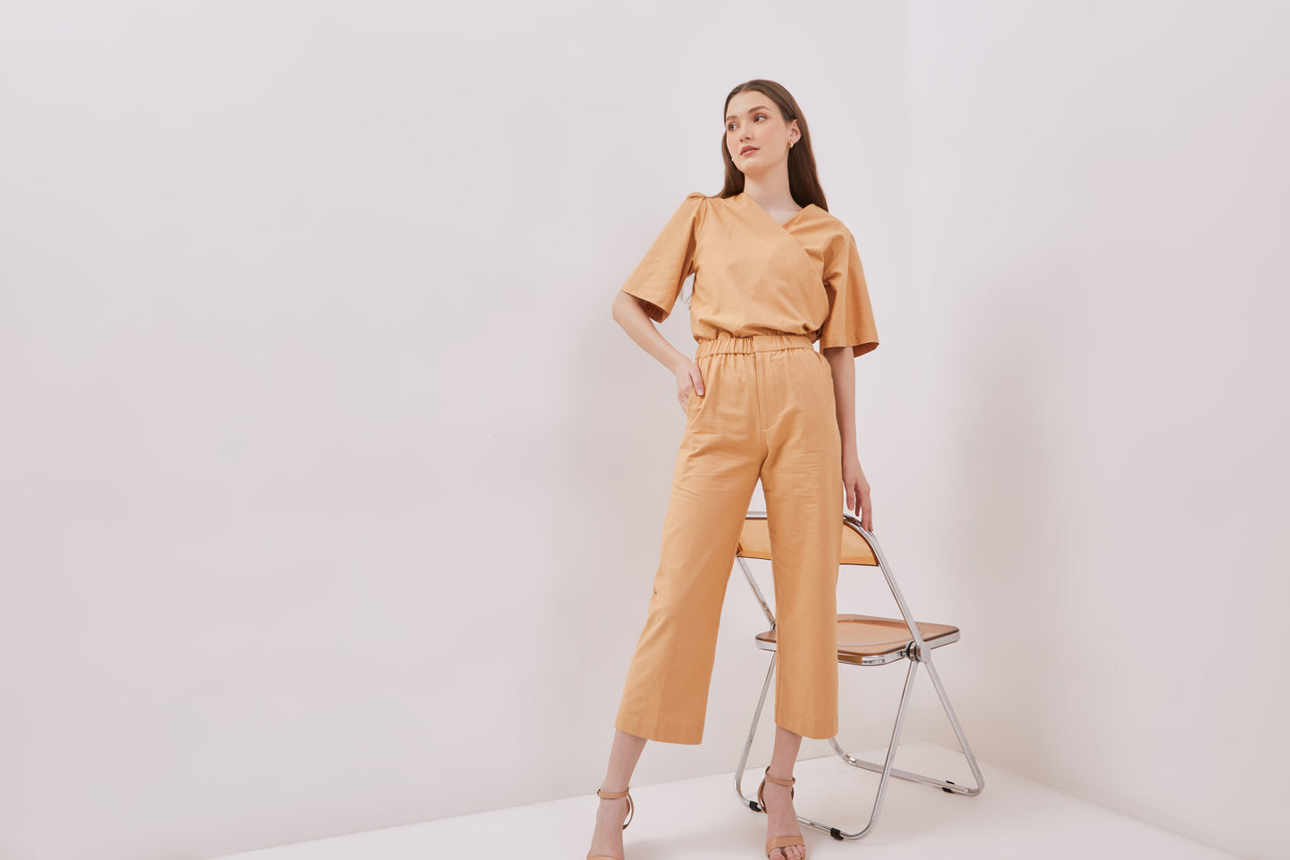 Lamera Studio Look K46 Culotte Pants in Khaki