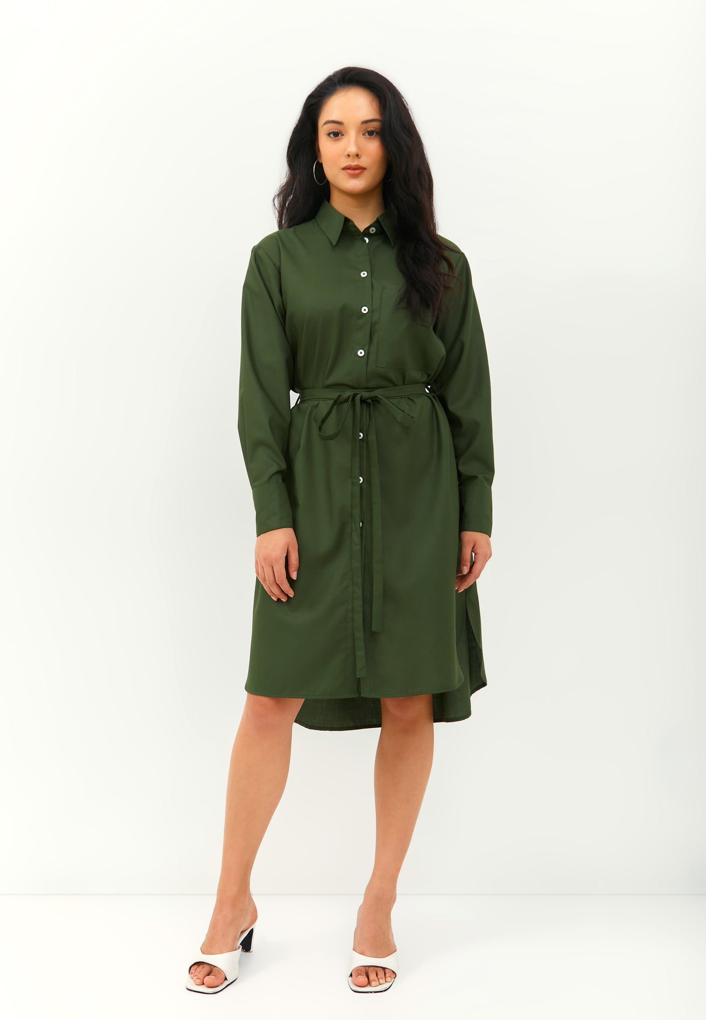 Look 22B | Midi tunic Dress in Cotton Soft