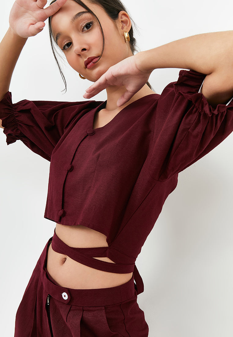 Look 18 | Crop top with ribbon