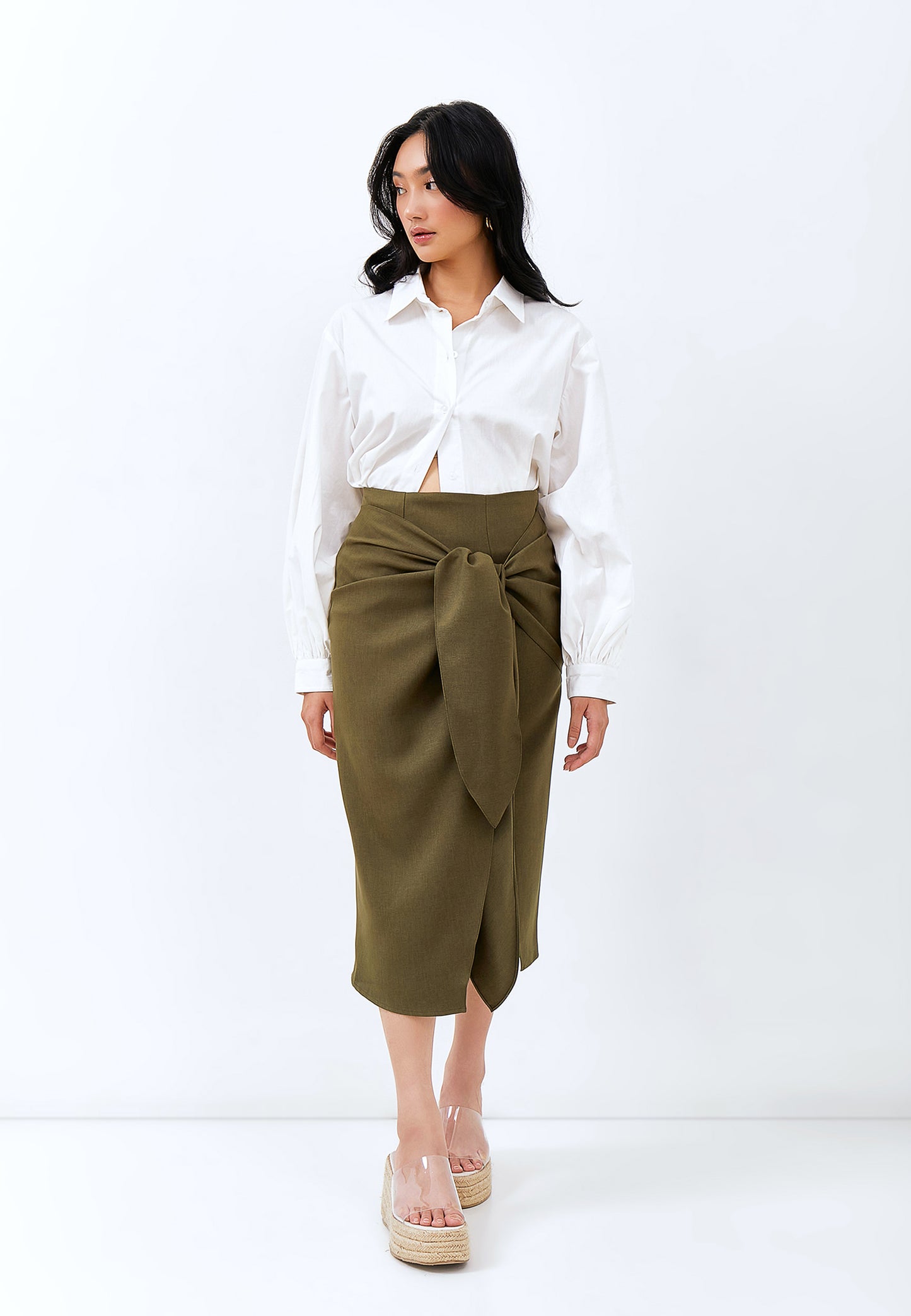 Look 6E | Drapped skirt